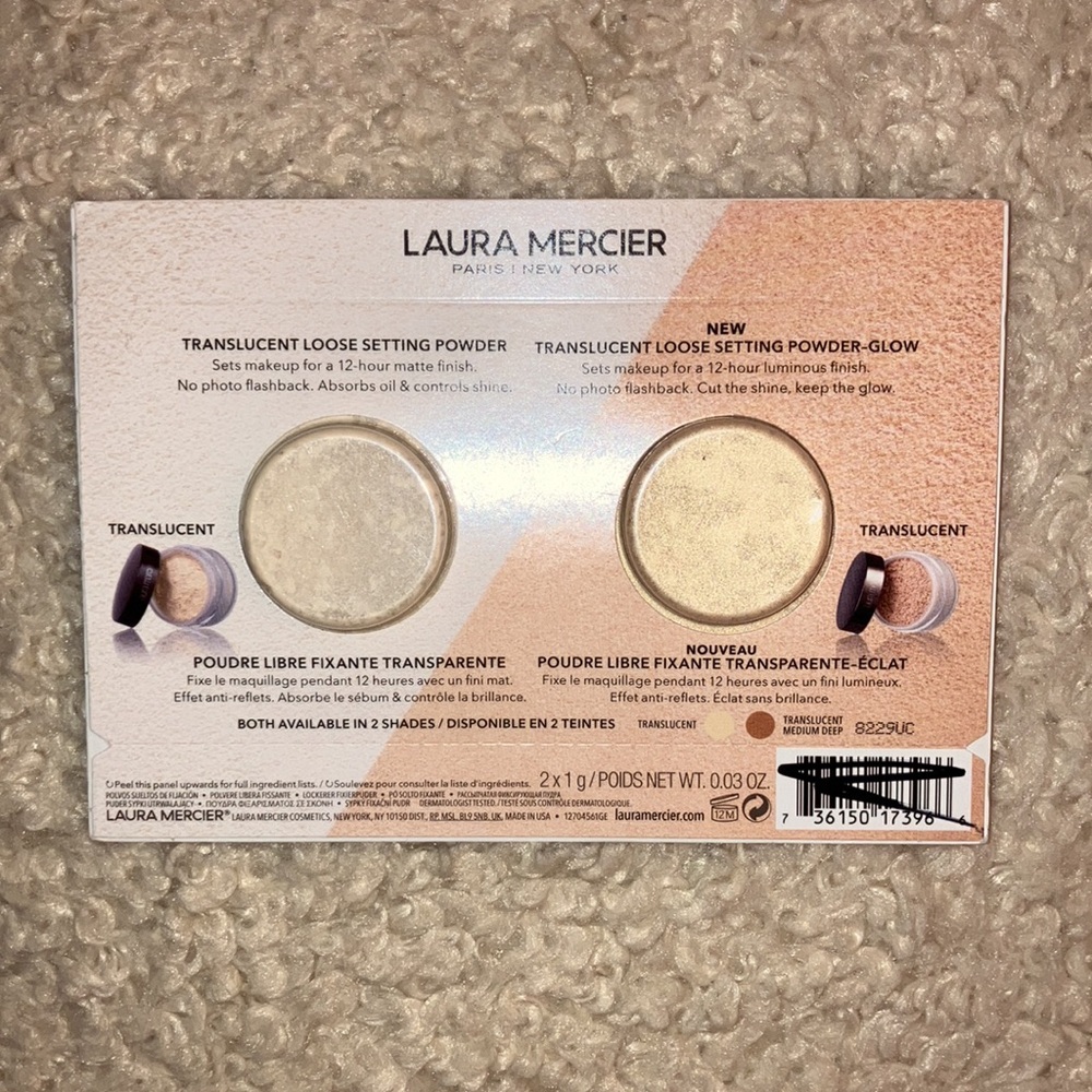 Free with any purchase Laura Mercier translucent powder samples